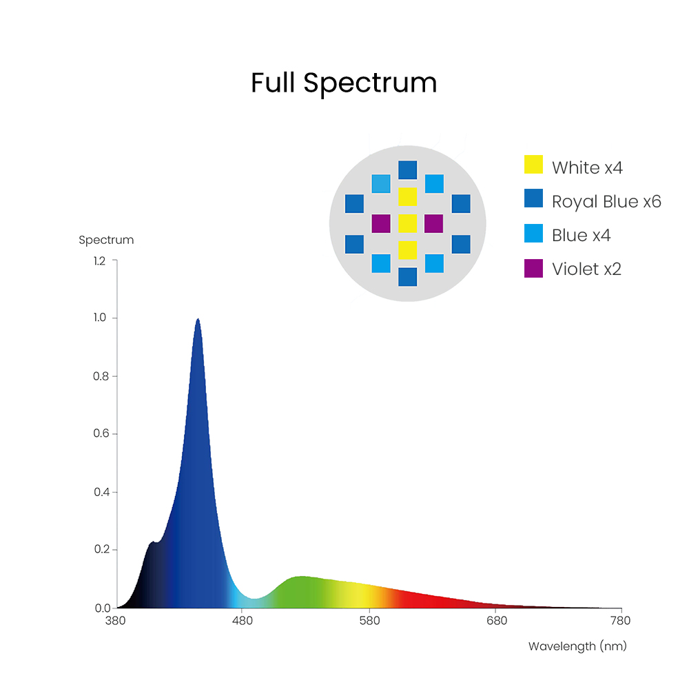 Spectra Aqua Knight V3 75W Pro - đánh giá và giá Reef Lighting
