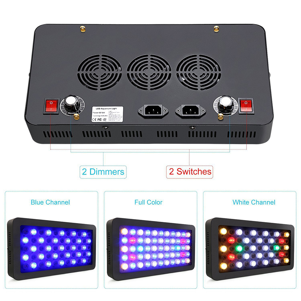 165W LED Aquariums Light Dimma - đánh giá và giá Saltwater Tank